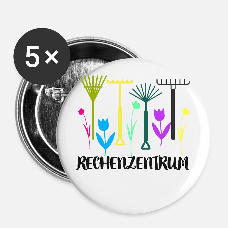 Data Center Gardener Humor Gardening Fun - Buttons large 2.2''/56 mm (5-pack) - white