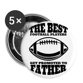 Football Coach Dad Footballer Father Gift Grandpa - Buttons large 2.2''/56 mm (5-pack) - white - Front