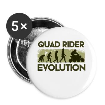 Quad Evolution - Lot de 5 grands badges (56 mm) - blanc - Devant