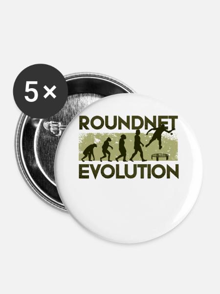 Roundnet Evolution - Buttons groß 56 mm (5er Pack) - Weiß