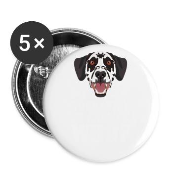 Mon thérapeute fait du wuff, Dalmatien - Lot de 5 grands badges (56 mm) - blanc - Devant