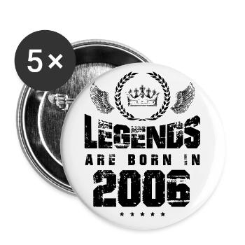 2006 legends born in - Buttons large 2.2''/56 mm (5-pack) - white - Front
