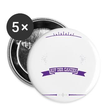 Beste Oma der Welt - Buttons groß 56 mm (5er Pack) - Weiß - Vorne