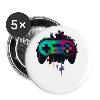 Retro Console - Buttons large 2.2''/56 mm (5-pack) - white - Front