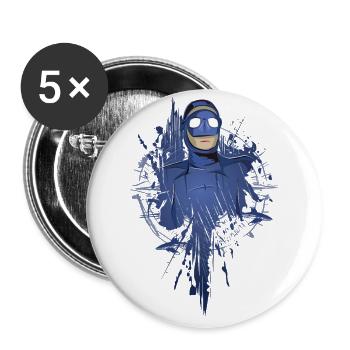 Diving, Diver, Freediving Diver, Scuba Diver - Buttons large 2.2''/56 mm (5-pack) - white - Front