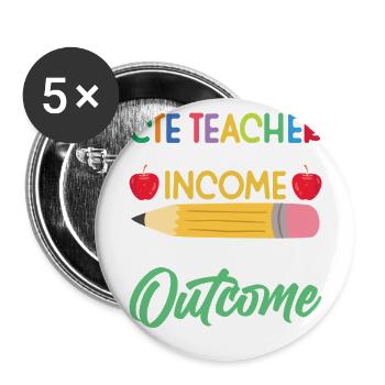 Professeur CTE Je ne suis pas là pour le - Lot de 5 grands badges (56 mm) - blanc - Devant