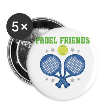 Nous ne sommes pas seulement des amis du padel, nous sommes un - Lot de 5 grands badges (56 mm) - blanc - Devant