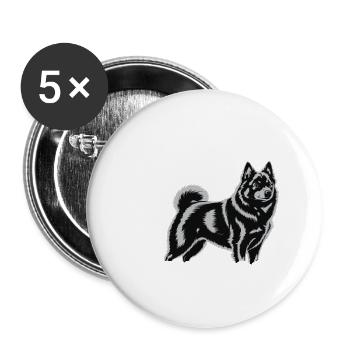 Ich Liebe Meinen Schipperke Zum Mond Und Backi - Buttons groß 56 mm (5er Pack) - Weiß - Vorne