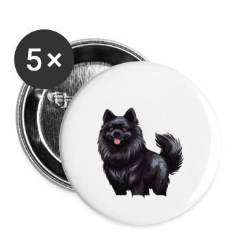 Non, vous ne pouvez pas avoir assez de Schipperkes - Lot de 5 grands badges (56 mm) - blanc - Devant