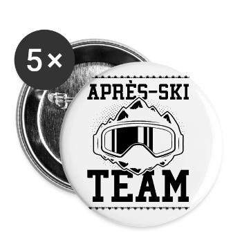 Après Ski Team - Buttons large 2.2''/56 mm (5-pack) - white - Front