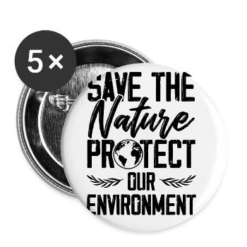 natutschutz recycle - Buttons large 2.2''/56 mm (5-pack) - white - Front