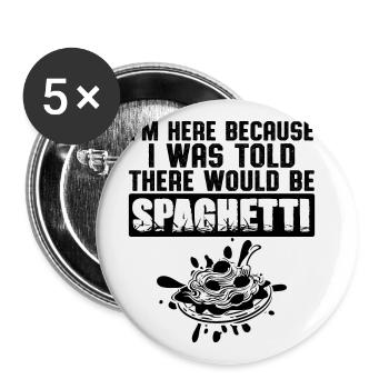 spaghetti pasta - Buttons groß 56 mm (5er Pack) - Weiß - Vorne
