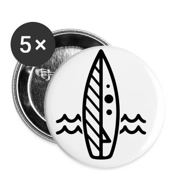 Surfboard icon icon - Buttons large 2.2''/56 mm (5-pack) - white - Front
