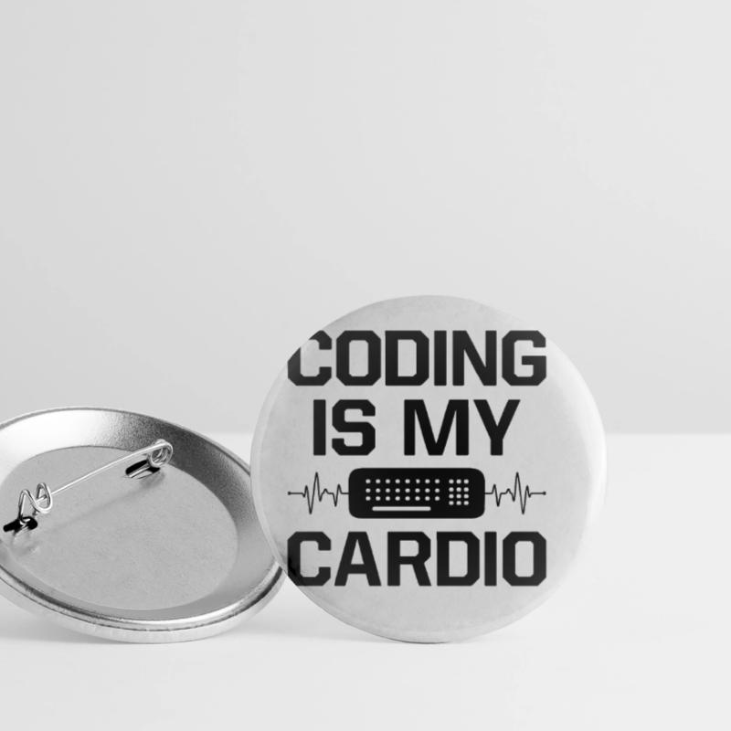 Coding Is My Cardio Programming Coder Computer Gee Buttons groß 56 mm (5er Pack)