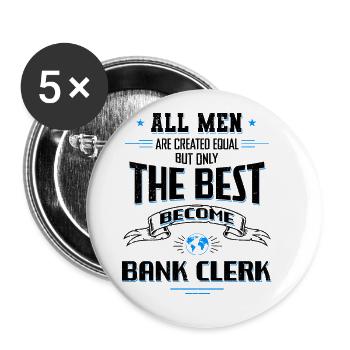 All Men Are Created Equal But Only The Best Become - Buttons groß 56 mm (5er Pack) - Weiß - Vorne