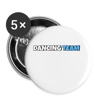 Dancing Team - Buttons groß 56 mm (5er Pack) - Weiß - Vorne