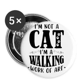 Chat persan Chat Amoureux Propriétaire de chat Persan Longhair C - Lot de 5 grands badges (56 mm) - blanc - Devant