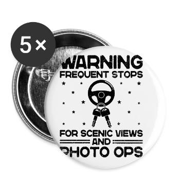 Driving License Passed New Driver Permit Driving S - Buttons large 2.2''/56 mm (5-pack) - white - Front