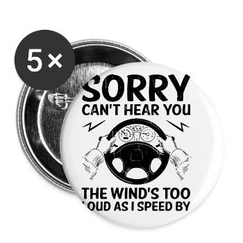 Permis de conduire passé Nouveau permis de conduire S - Lot de 5 grands badges (56 mm) - blanc - Devant