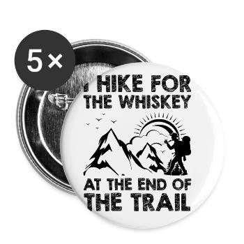 Hiking Nature Mountaineering Trekking Outdoor Hike - Buttons large 2.2''/56 mm (5-pack) - white - Front