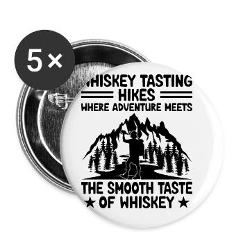 Hiking Nature Mountaineering Trekking Outdoor Hike - Buttons large 2.2''/56 mm (5-pack) - white - Front