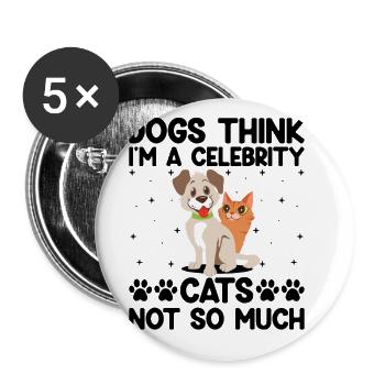 Pet Sitter Pet Sitting Chien et Cat Sitters Chien Wal - Lot de 5 grands badges (56 mm) - blanc - Devant