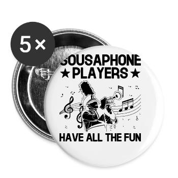 Marching Band Sayings Funny Marching Instruments - Buttons large 2.2''/56 mm (5-pack) - white - Front