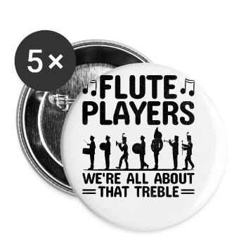 Marching Band Sayings Funny Marching Instruments - Buttons large 2.2''/56 mm (5-pack) - white - Front