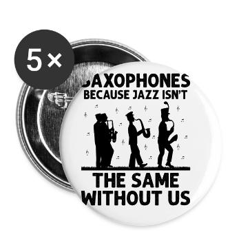 Marching Band Dictons Instruments De Marche Drôles - Lot de 5 grands badges (56 mm) - blanc - Devant