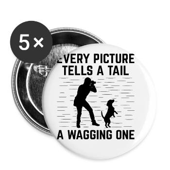 Dog Lover Photography Loves Dog Photographer Dogs - Buttons large 2.2''/56 mm (5-pack) - white - Front