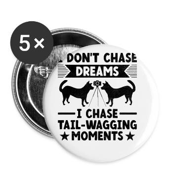 Dog Lover Photography Loves Dog Photographer Dogs - Buttons large 2.2''/56 mm (5-pack) - white - Front