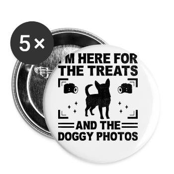 Dog Lover Photography Loves Dog Photographer Dogs - Buttons large 2.2''/56 mm (5-pack) - white - Front