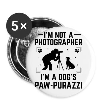 Dog Lover Photography Loves Dog Photographer Dogs - Buttons large 2.2''/56 mm (5-pack) - white - Front