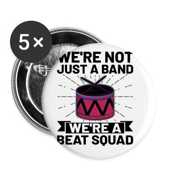 Drum Corps Marching Band Drum Corp Music Percussio - Buttons large 2.2''/56 mm (5-pack) - white - Front