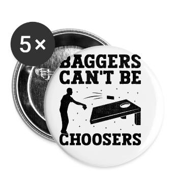 Cornhole Players Cornhole Sports Funny Cornhole Be - Buttons large 2.2''/56 mm (5-pack) - white - Front