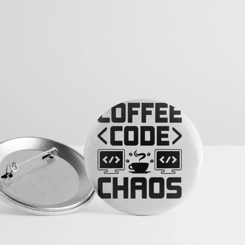 Kaffee-Codierung Programmierer Programmierer Entwickler Nerd Coff Buttons groß 56 mm (5er Pack)