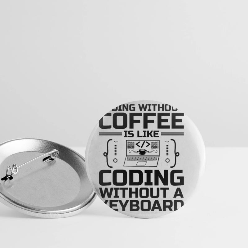 Coffee Coding Programmer Coder Developer Nerd Coff Buttons large 2.2''/56 mm (5-pack)