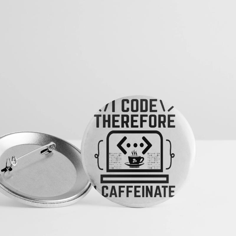 Kaffee-Codierung Programmierer Programmierer Entwickler Nerd Coff Buttons groß 56 mm (5er Pack)