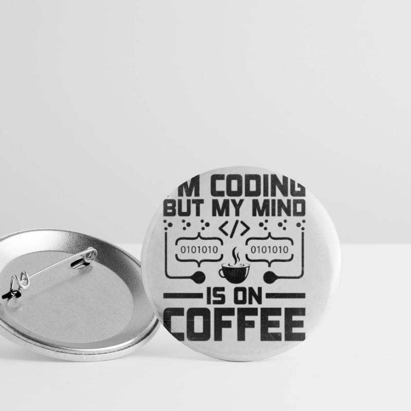 Kaffee-Codierung Programmierer Programmierer Entwickler Nerd Coff Buttons groß 56 mm (5er Pack)