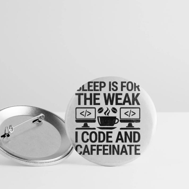 Café Codage Programmeur Codeur Développeur Nerd Coff Lot de 5 grands badges (56 mm)