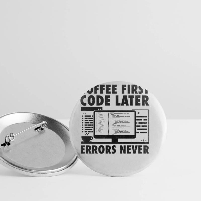 Café Codage Programmeur Codeur Développeur Nerd Coff Lot de 5 grands badges (56 mm)