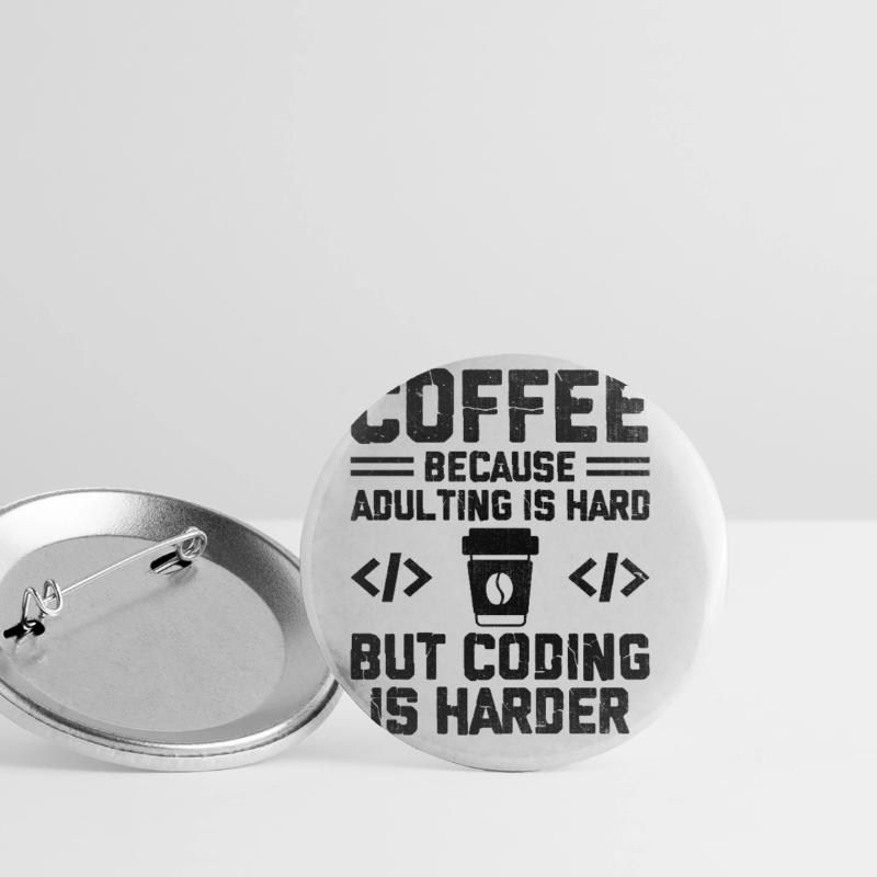Coffee Coding Programmer Coder Developer Nerd Coff Buttons large 2.2''/56 mm (5-pack)