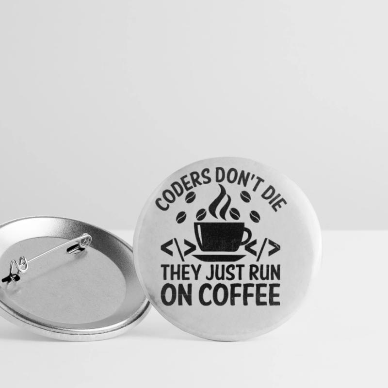 Café Codage Programmeur Codeur Développeur Nerd Coff Lot de 5 grands badges (56 mm)