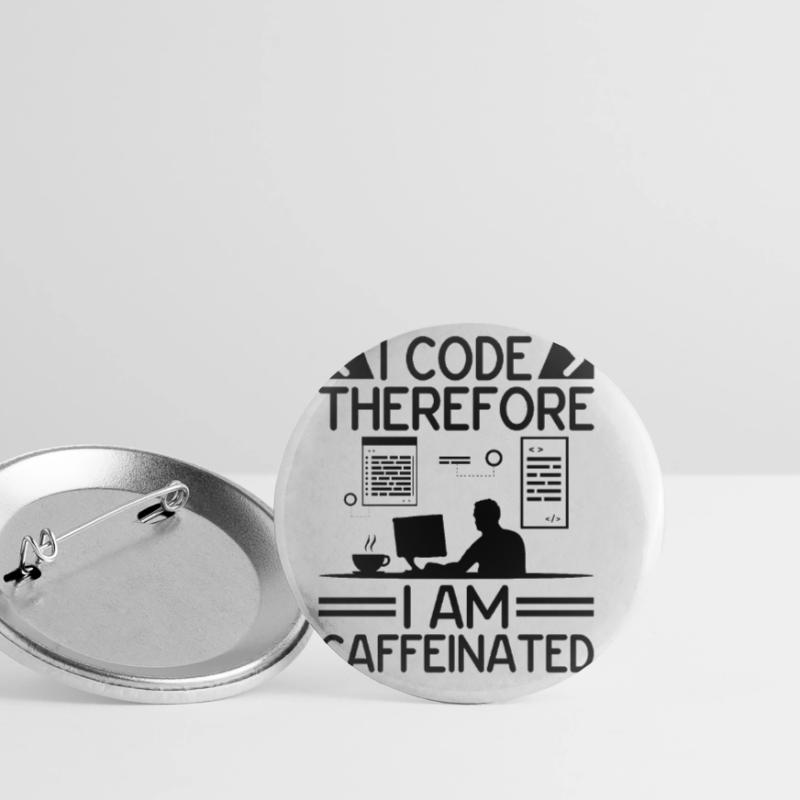 Coffee Coding Programmer Coder Developer Nerd Coff Buttons large 2.2''/56 mm (5-pack)