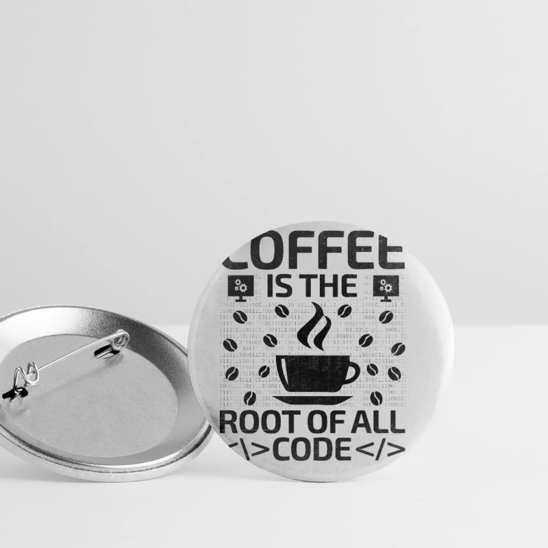 Coffee Coding Programmer Coder Developer Nerd Coff Buttons large 2.2''/56 mm (5-pack)