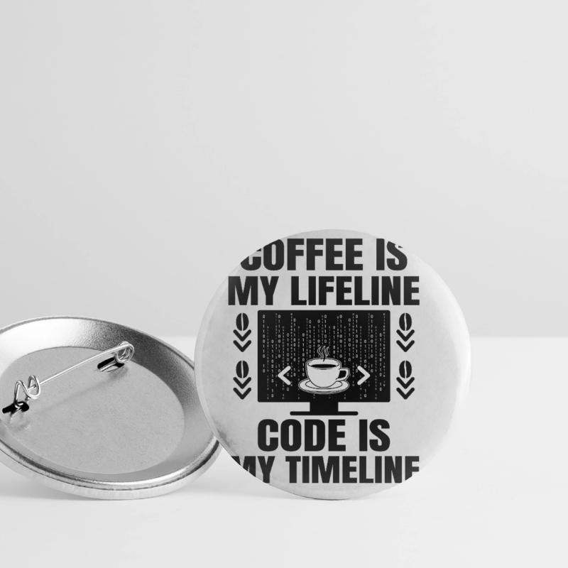 Coffee Coding Programmer Coder Developer Nerd Coff Buttons large 2.2''/56 mm (5-pack)
