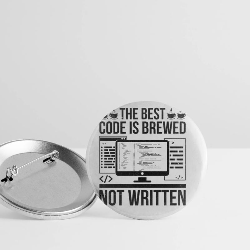 Kaffee-Codierung Programmierer Programmierer Entwickler Nerd Coff Buttons groß 56 mm (5er Pack)