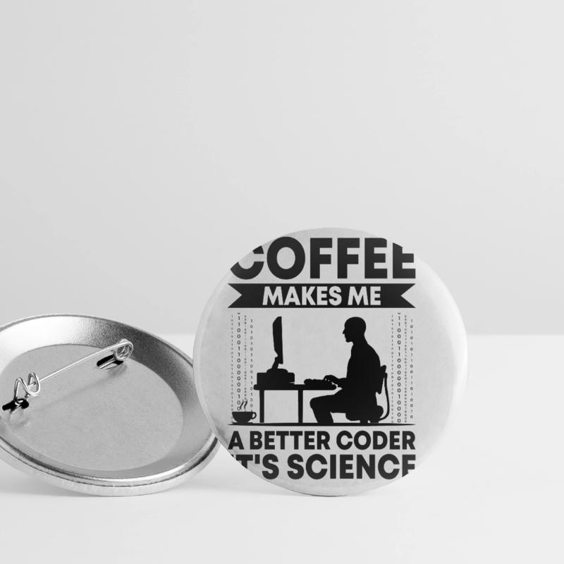 Coffee Coding Programmer Coder Developer Nerd Coff Buttons large 2.2''/56 mm (5-pack)