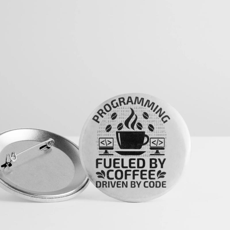 Café Codage Programmeur Codeur Développeur Nerd Coff Lot de 5 grands badges (56 mm)