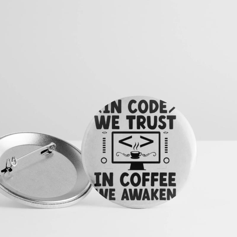 Café Codage Programmeur Codeur Développeur Nerd Coff Lot de 5 grands badges (56 mm)